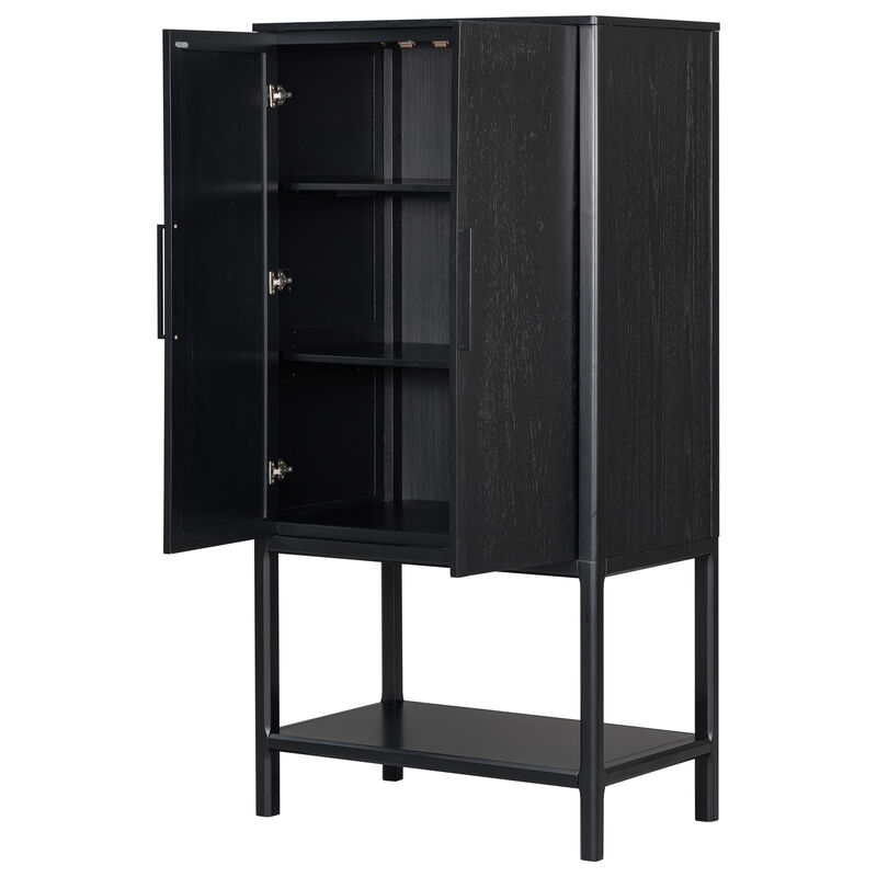 Merax Sophisticated Oak Veneer Cabinet