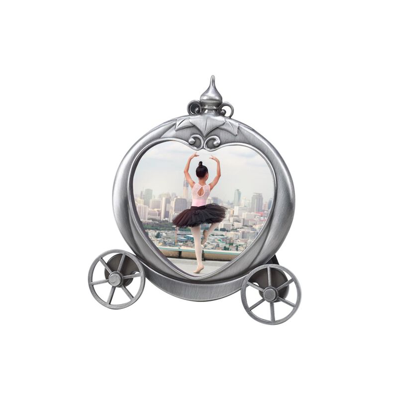 Pumpkin Coach Frame Holds 3.5" x 3.5" Photo, Matte Finish