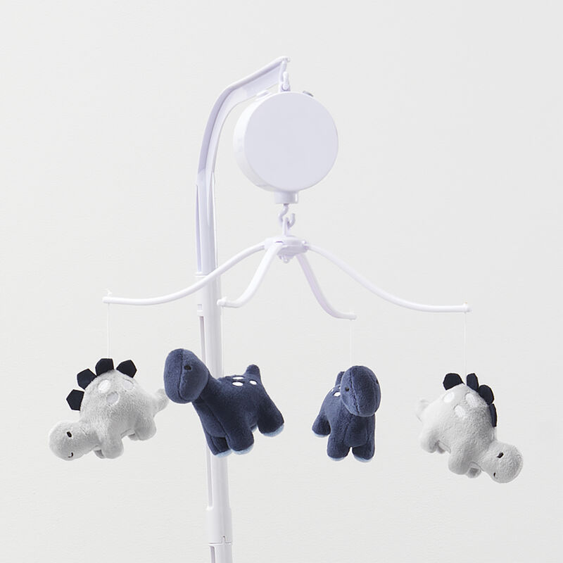 Bedtime Originals Roar Blue/Gray Dinosaur Musical Baby Crib Mobile