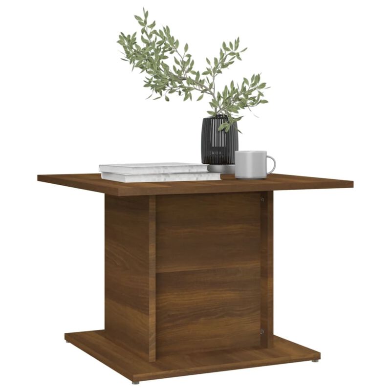 vidaXL Coffee Table Brown Oak 21.9"x21.9"x15.7" Chipboard