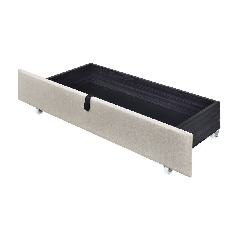 Merax Upholstered Platform Bed with LED Frame