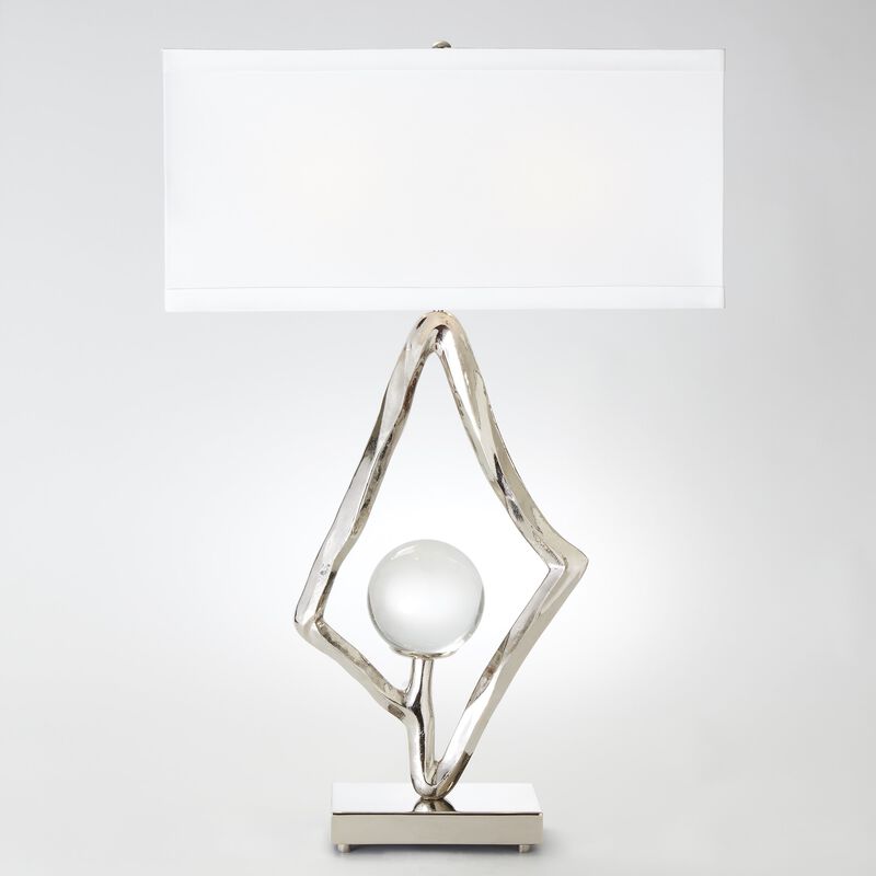 Abstract Lamp-Silver