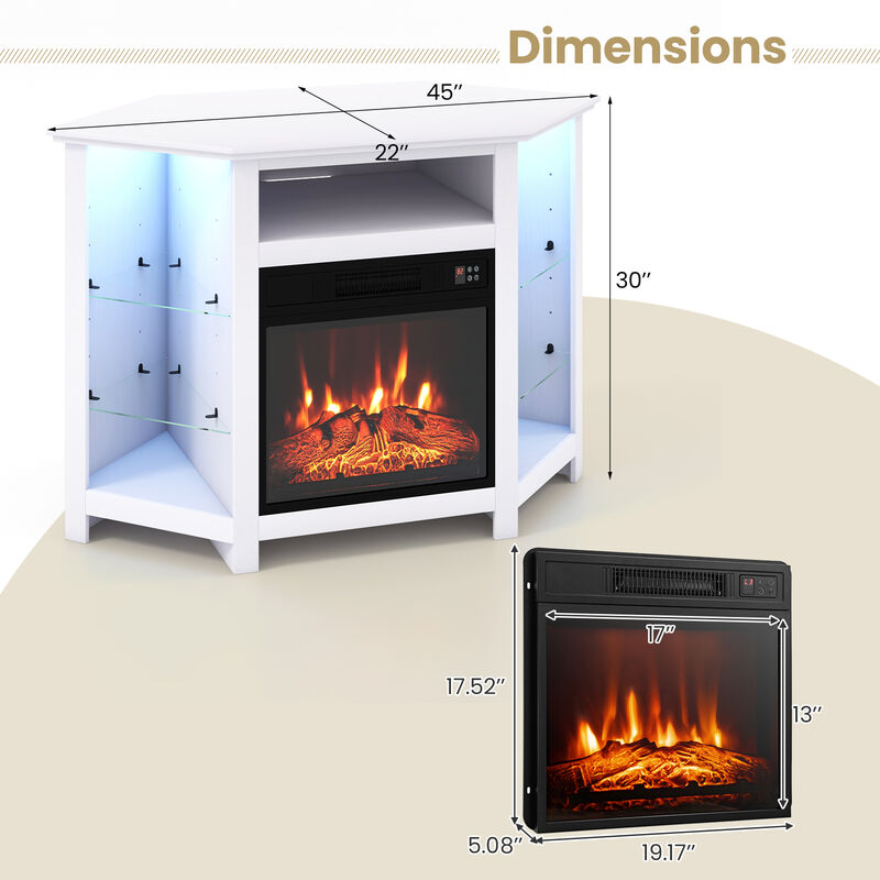 Modern TV Stand with LED Lights – Entertainment Center for Living Room Storage