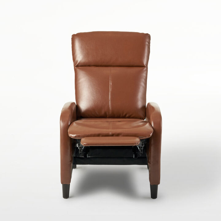 Merax Wide Faux Leather Push Back Standard Recliner