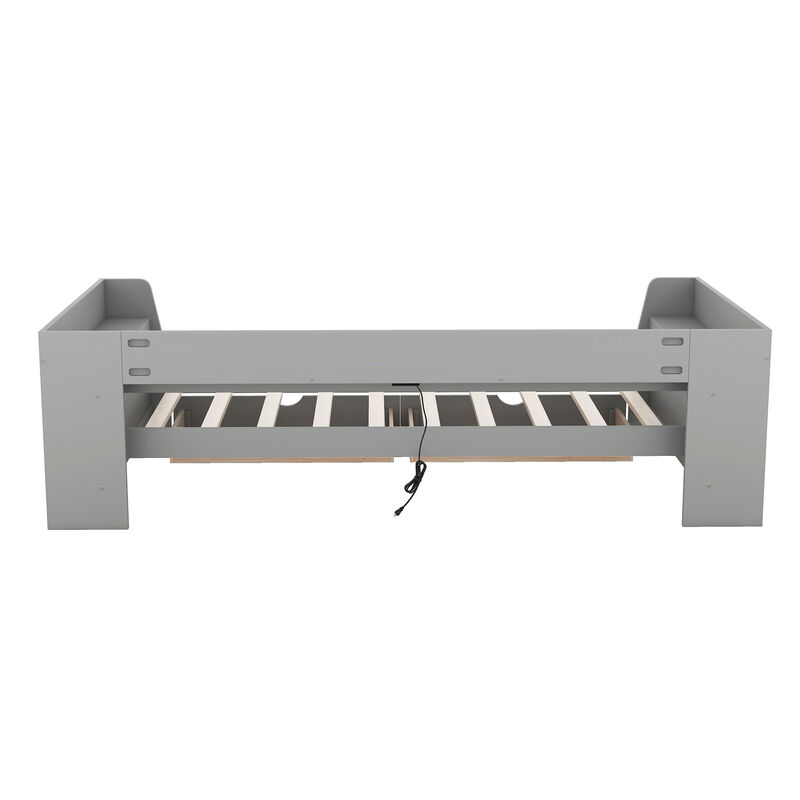 Merax Daybed Bed with Shelves and Drawers