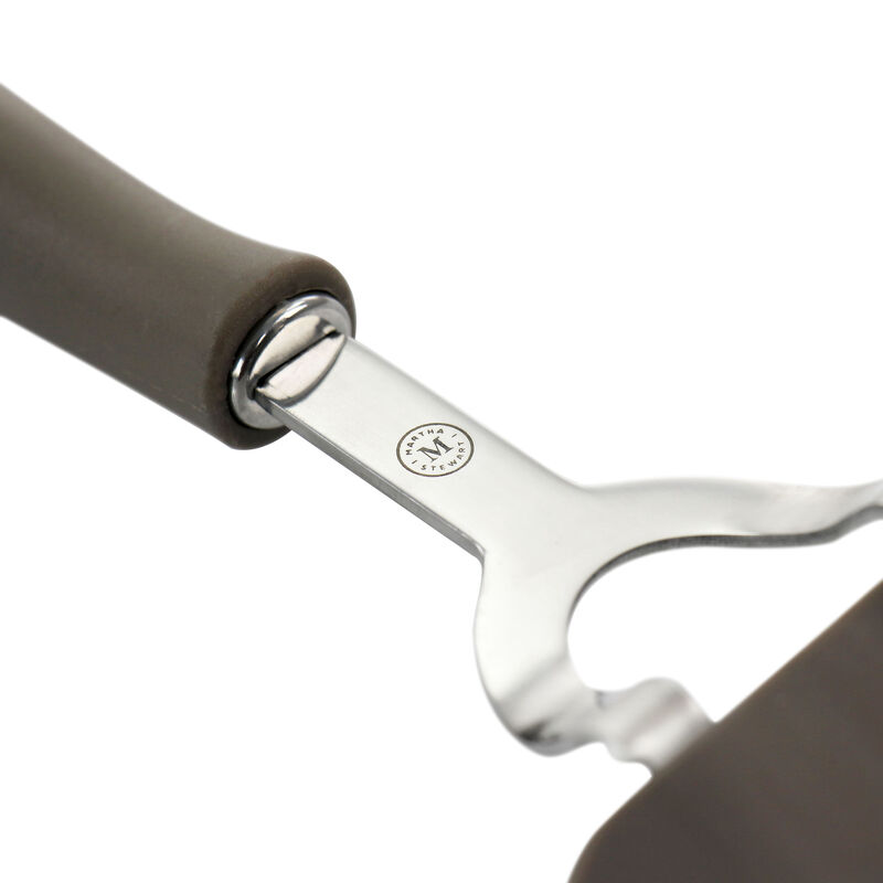 Martha Stewart Large Nylon Slotted Spatula in Taupe