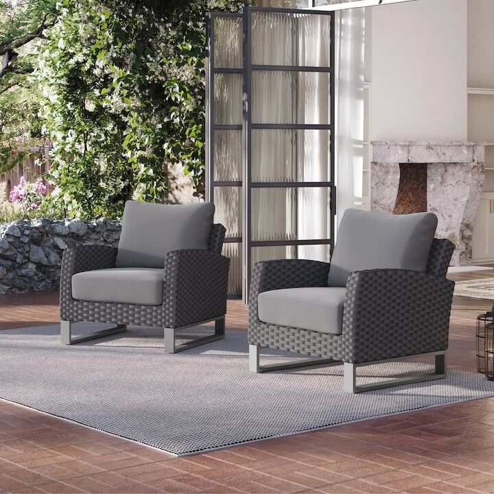 New Classic Furniture Fiji Set Of 2 Club Chairs-Gray