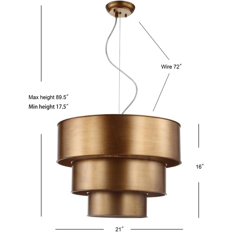 Lynn 3-Tier Metal LED Pendant