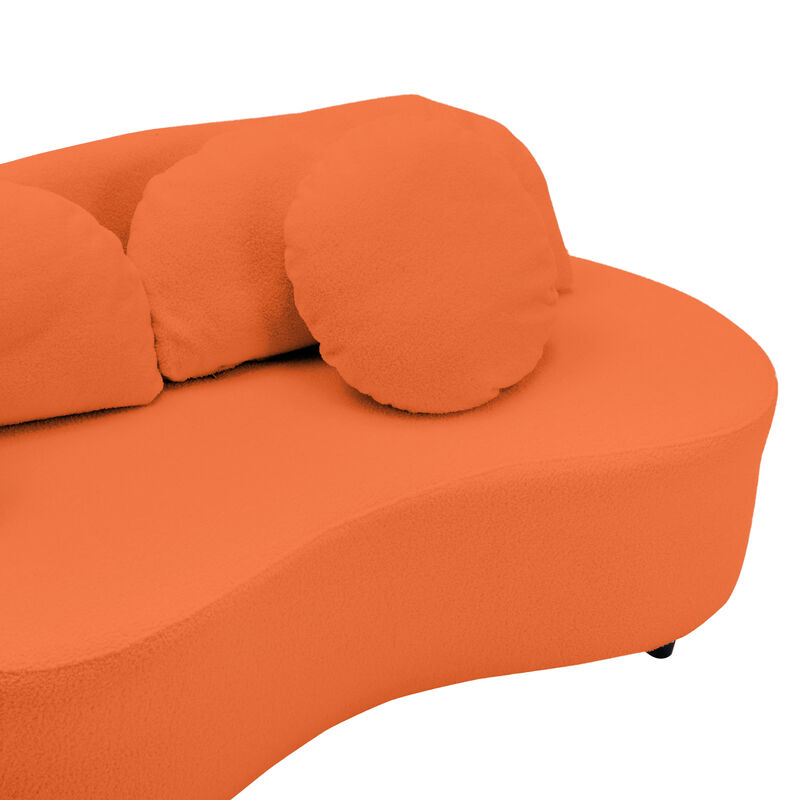 Merax Modern Lamb Velvet Sofa Couch for Living Room