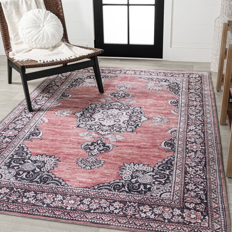 Bausch Bohemian Distressed Chenille Machine-Washable Area Rug