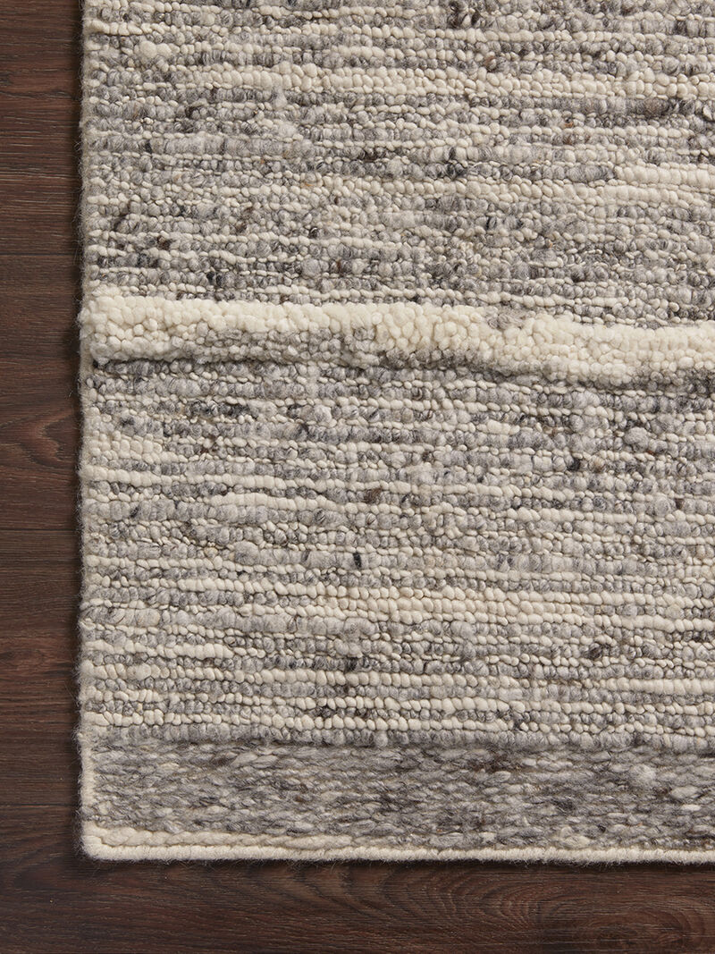 Rayan RAY03 Charcoal/Ivory 7'9" x 9'9" Rug