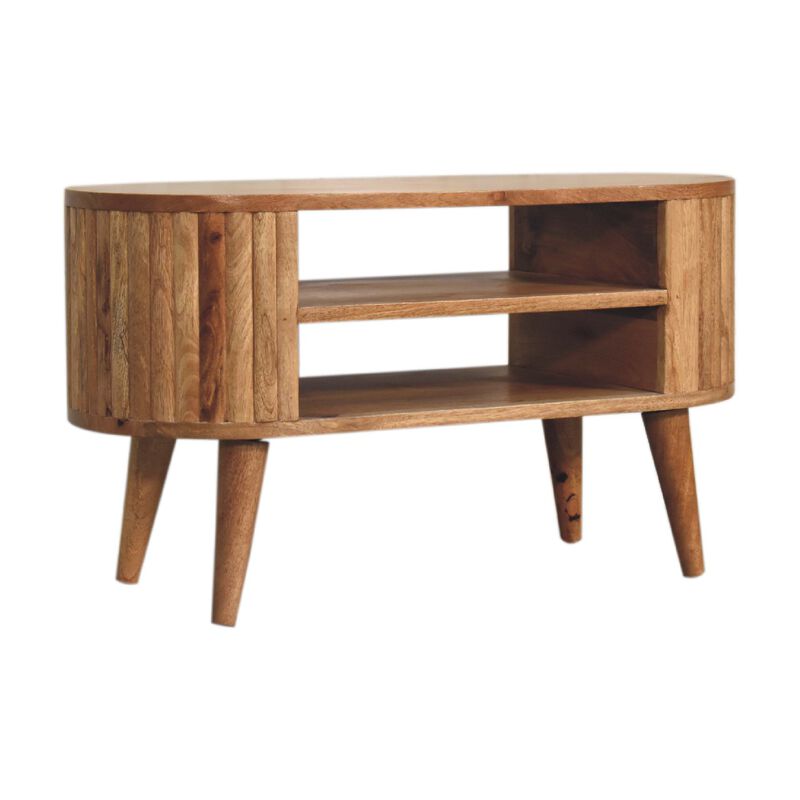 Stripe  Solid Wood Media Unit