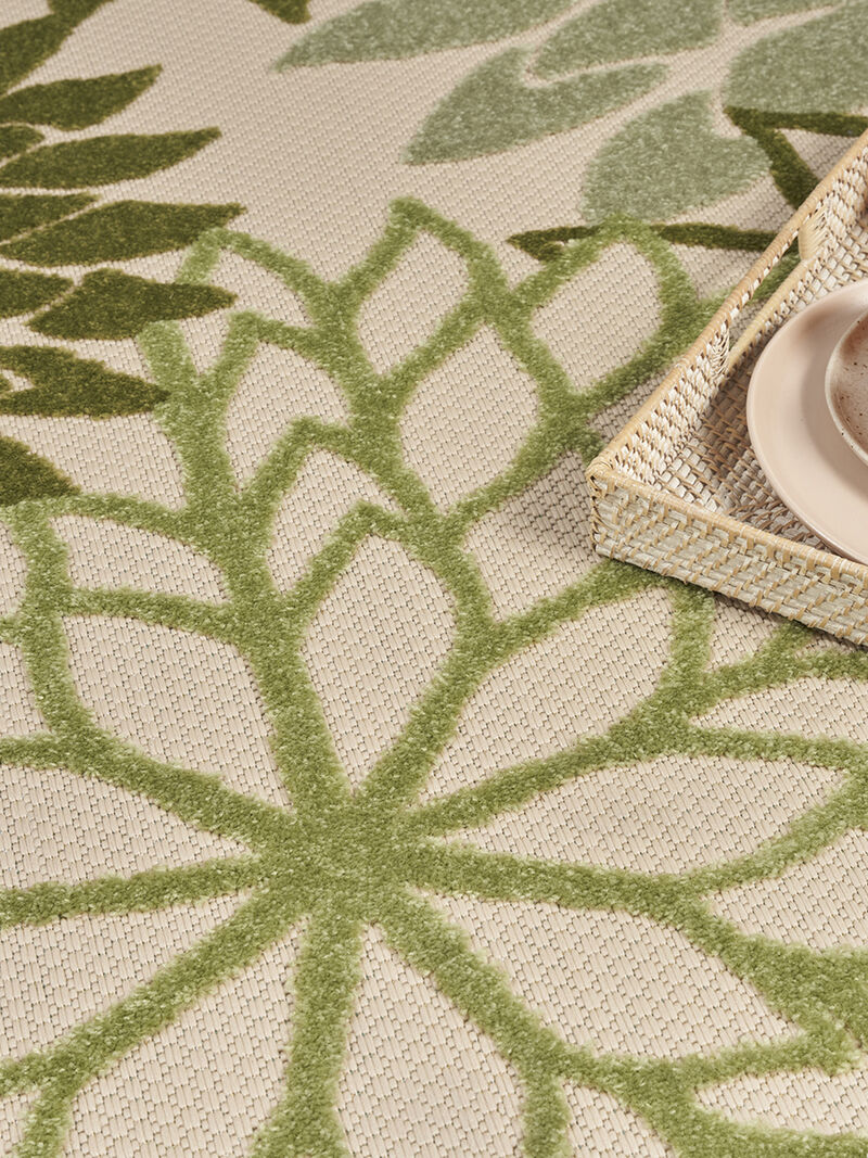 Aloha ALH05 Ivory/Green 9' x 12' Rug