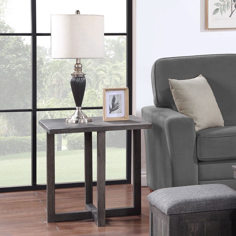 Moseberg Rustic Wood End Table(D0102H57QY6)