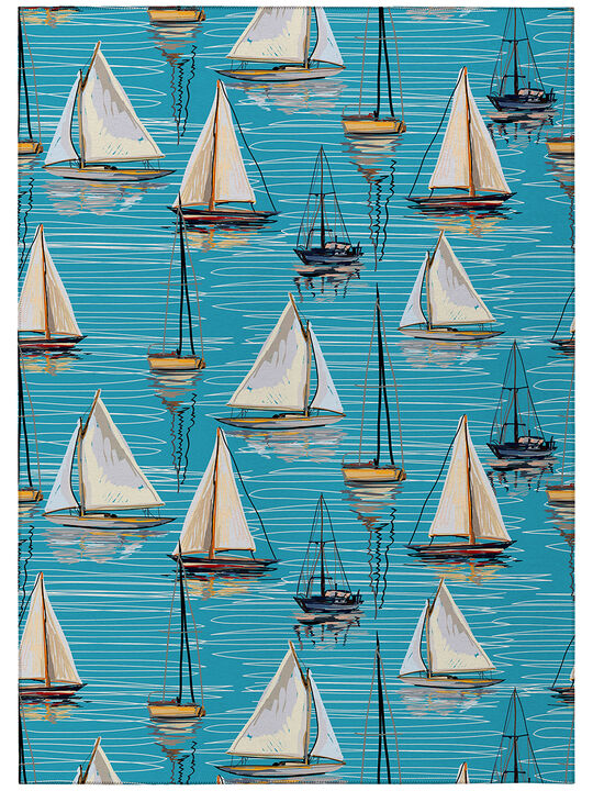Harbor HA8 Teal 10' x 14' Rug