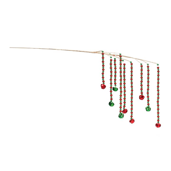 Hanging Sleigh Bell Branch (Set of 2) – Holiday Decor with Jingle Bells
