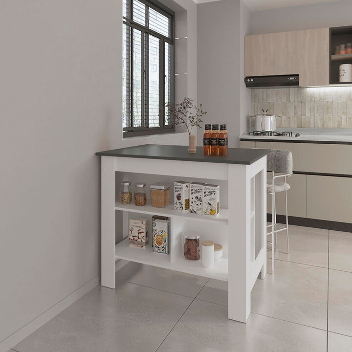 Kitchen Island Ada, Kitchen, Matt Gray / White
