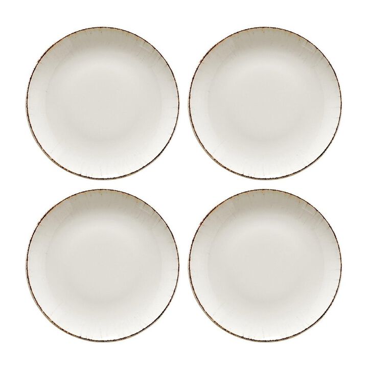 Retro dia.6.75" Round Decorated Porcelain Plate (Set of 4)