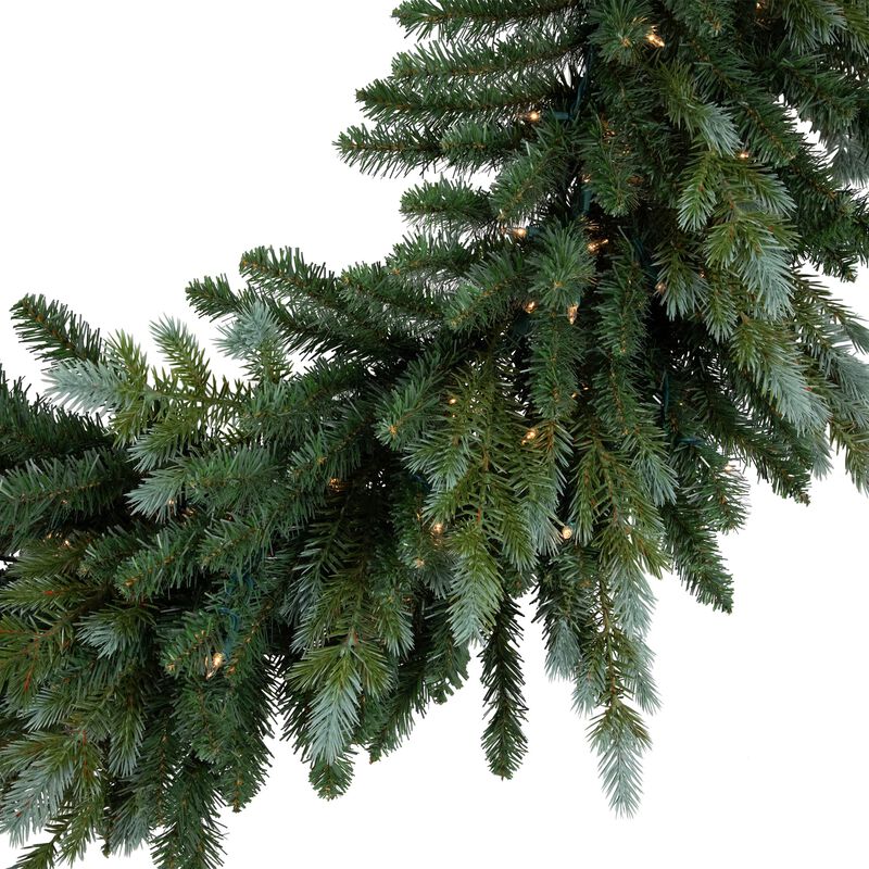 Pre-Lit Blue Spruce Artificial Christmas Wreath  48-Inch  Clear Lights