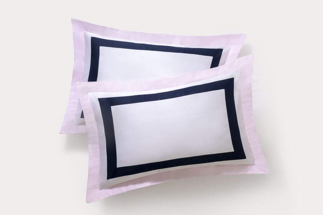 Brooks Brothers Double Border Cotton Sateen Sham Case Pair