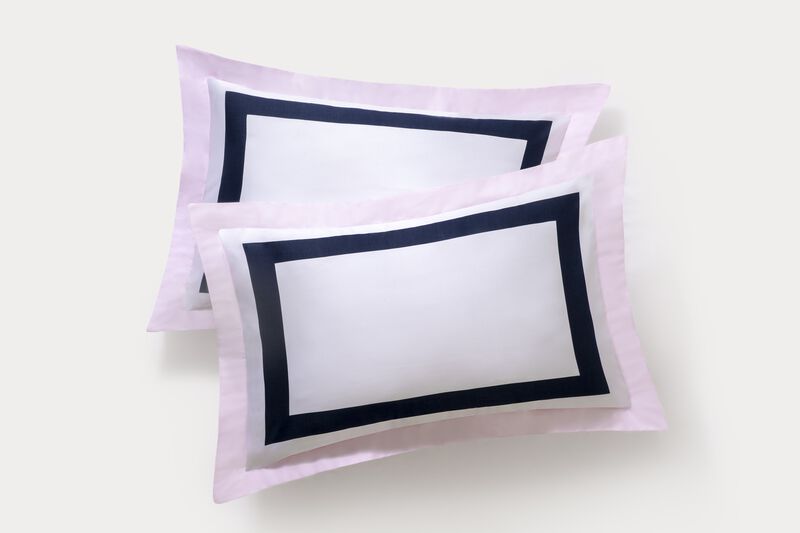 Brooks Brothers Double Border Cotton Sateen Sham Case Pair