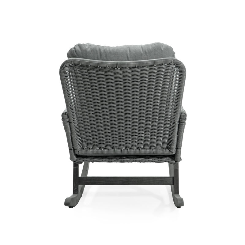 Merax  PE Rattan Rocking Chair for Indoor and Outdoor