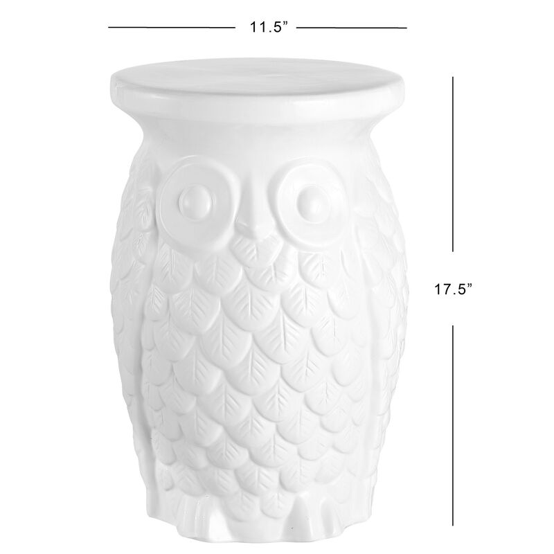 Groovy Owl Ceramic Garden Stool