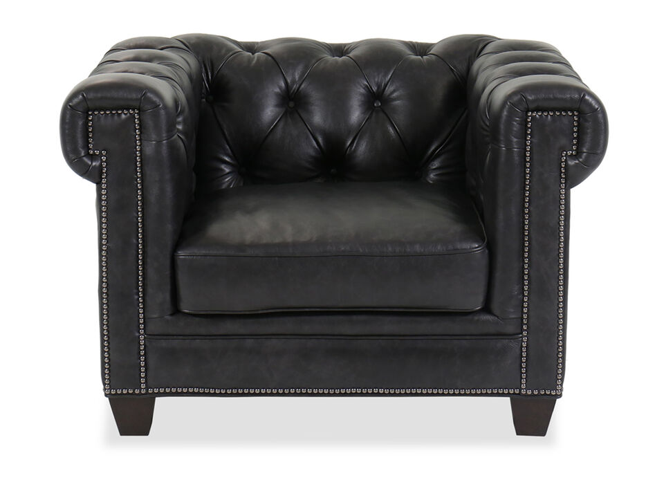 Chester Dark Gray Tufted Chair
