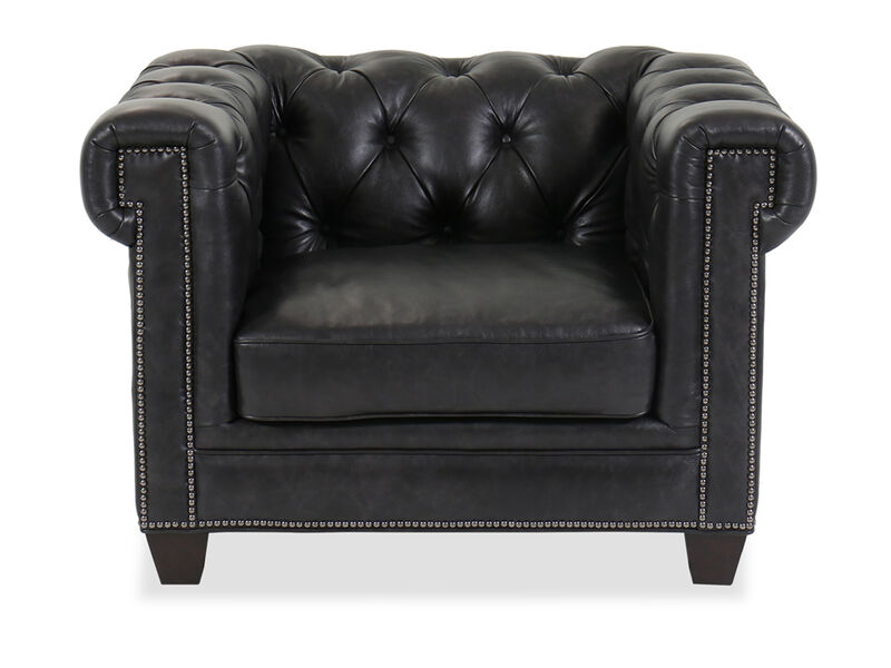 Chester Dark Gray Tufted Chair