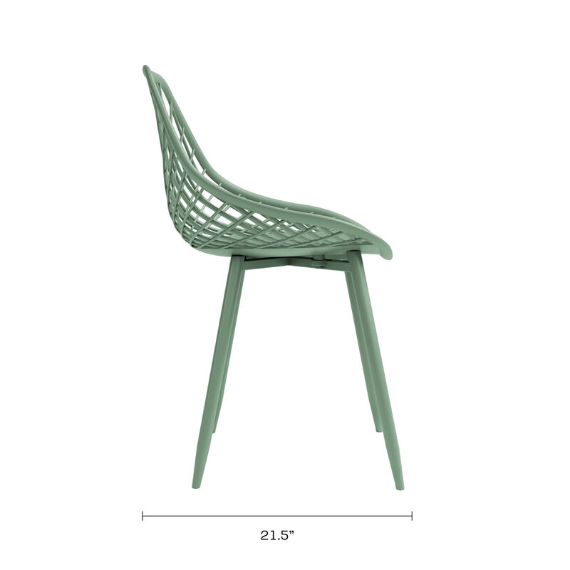 KURV® OUTDOOR & INDOOR ARMLESS DINING CHAIR (Set of 2)