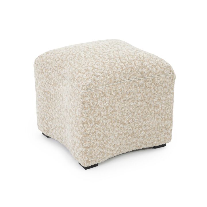 Curved Cheetah Ottoman