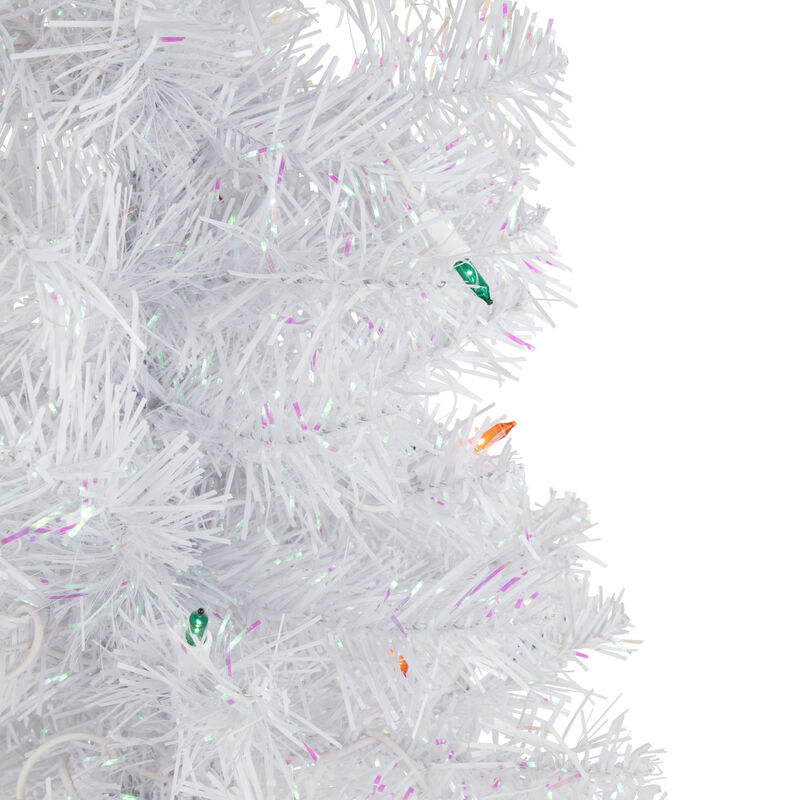 2' Pre-lit Rockport White Pine Artificial Christmas Tree  Multi Lights