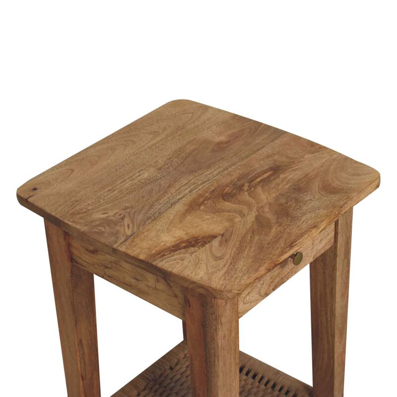 Artisan Furniture Solid Wood Rope End Table
