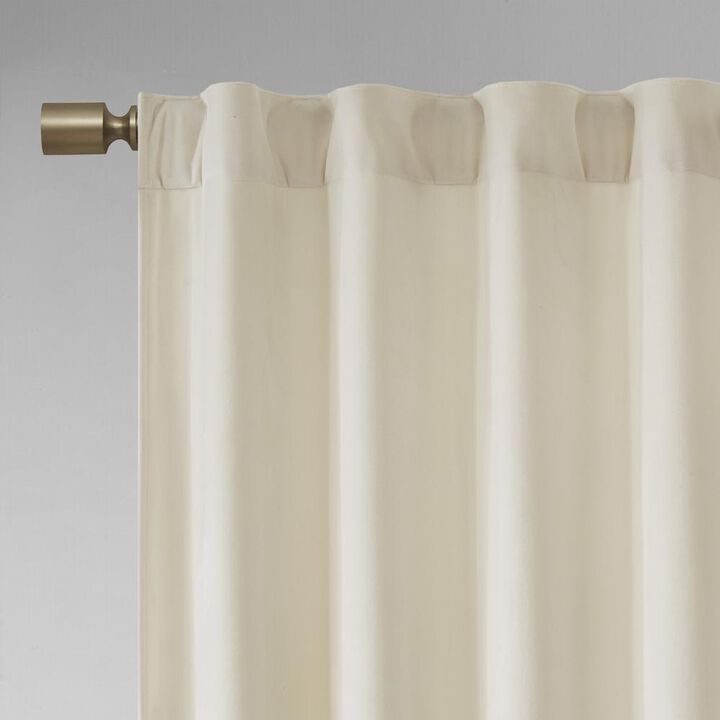 Belen Kox Luxe Ivory Velvet Window Panel Pair, Belen Kox