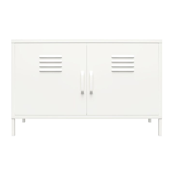 RealRooms Shadwick 2-Door Wide Metal Locker Accent Storage Cabinet