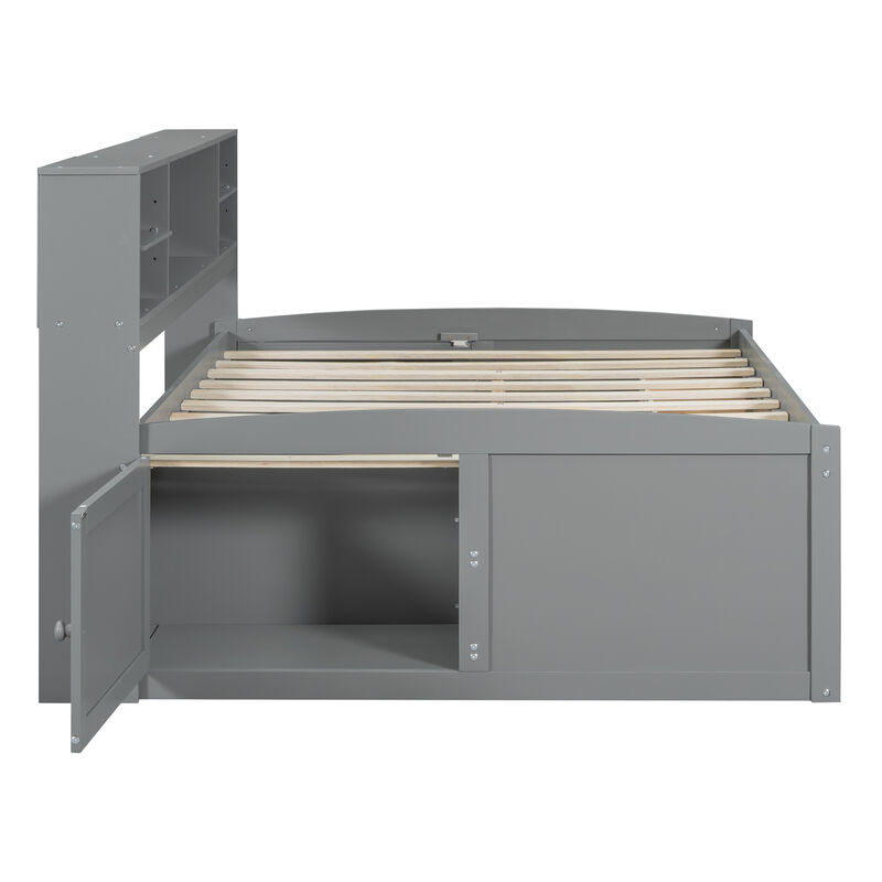 Merax Wood Daybed with Storage Cabinets