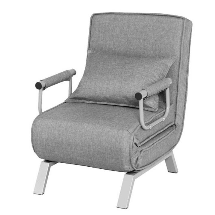 Folding Sofa Convertible Armchair Lounge Couch with Pillow