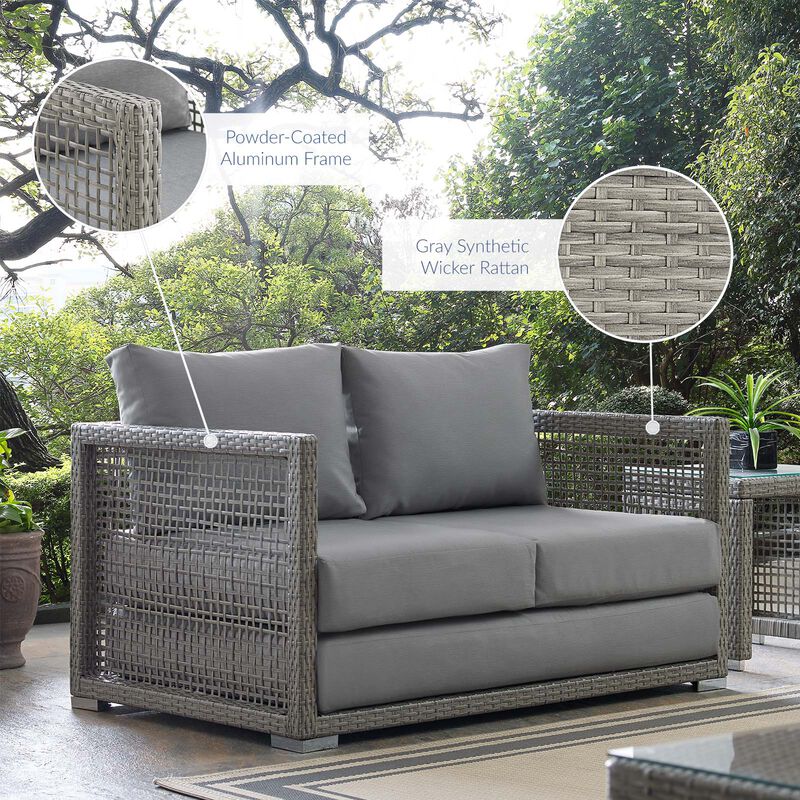 Modway - Aura Outdoor Patio Wicker Rattan Loveseat