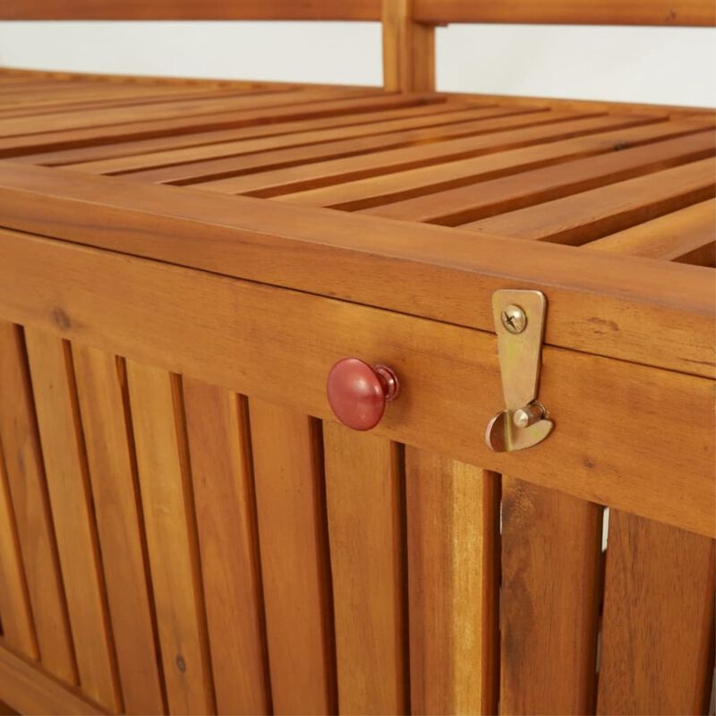 vidaXL Storage Bench 66.9" Solid Wood Acacia