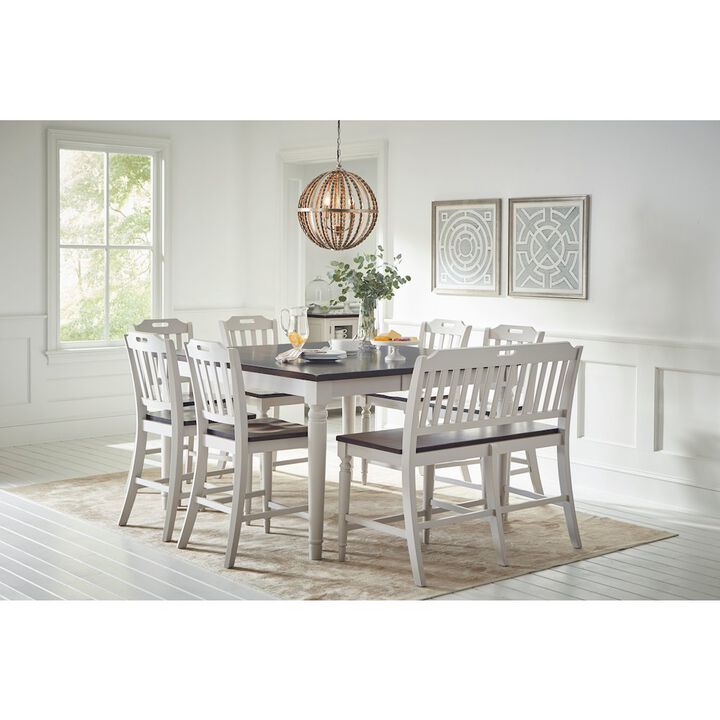 Jofran Orchard Park Farmhouse Solid Rubberwood Square Counter Height Table
