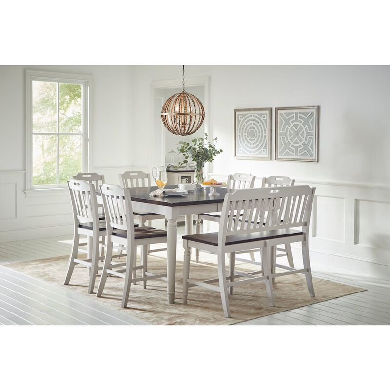 Jofran Orchard Park Farmhouse Solid Rubberwood Square Counter Height Table