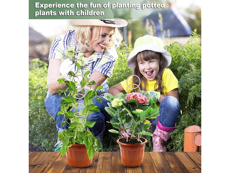 OYOEETD Small Garden Trellis for Potted Plants,with Moisture-Proof Layer Plant Stakes