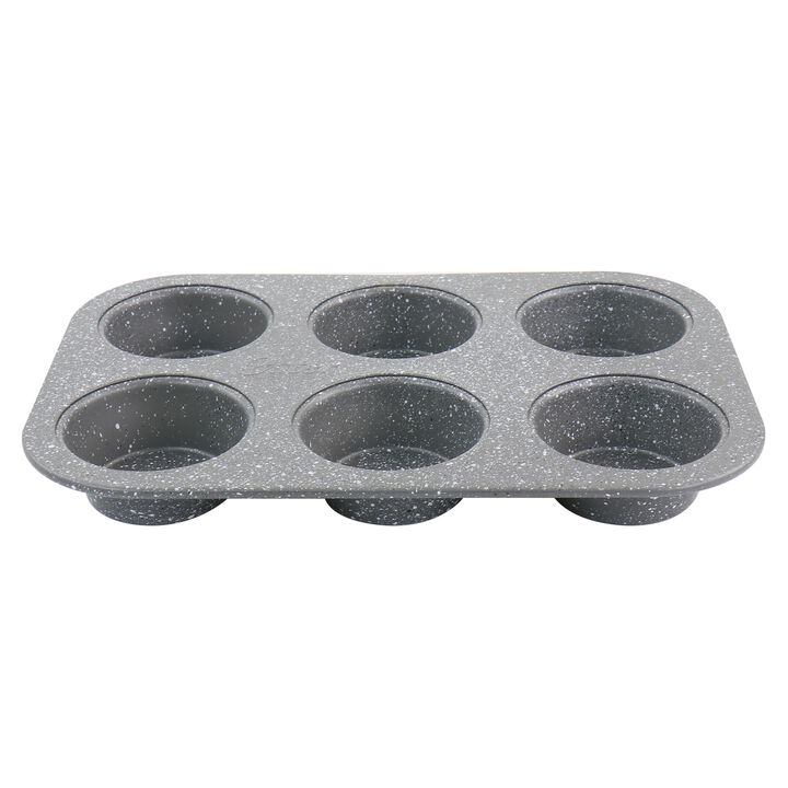 Oster 6 Piece Carbon Steel Non Stick Bakeware Set in Greystone