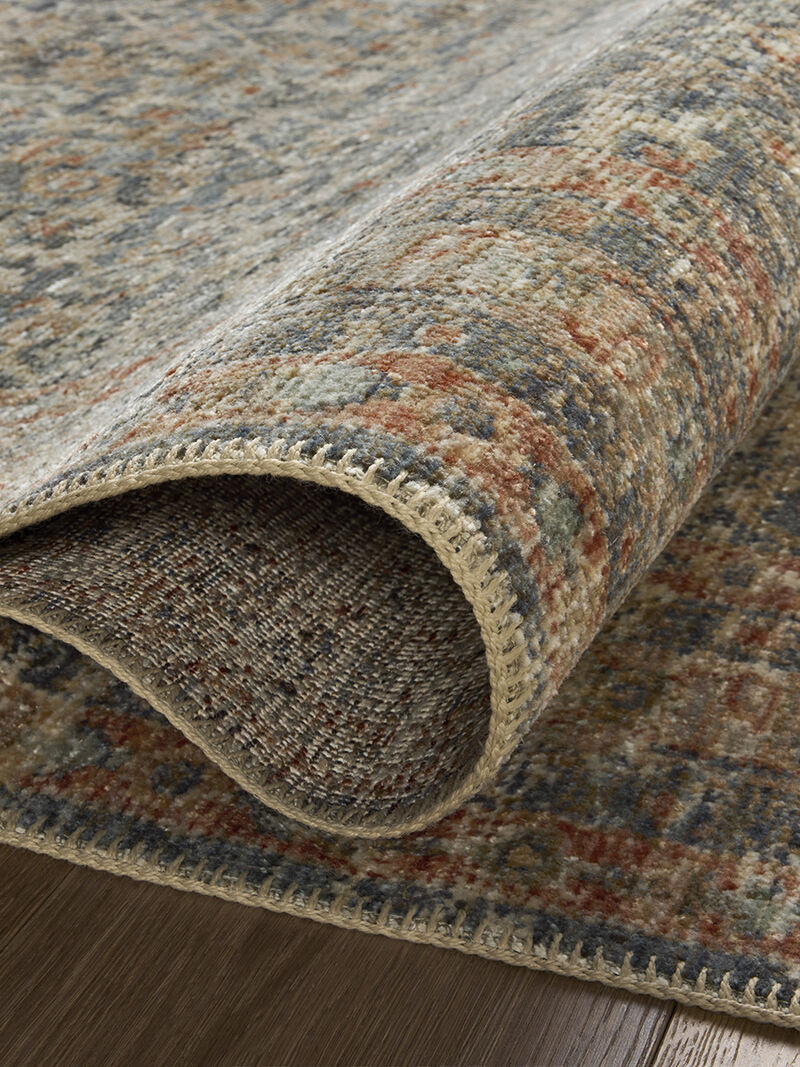 Heritage HER-12 Blue / Rust 18" x 18" Sample Rug by Patent Pending