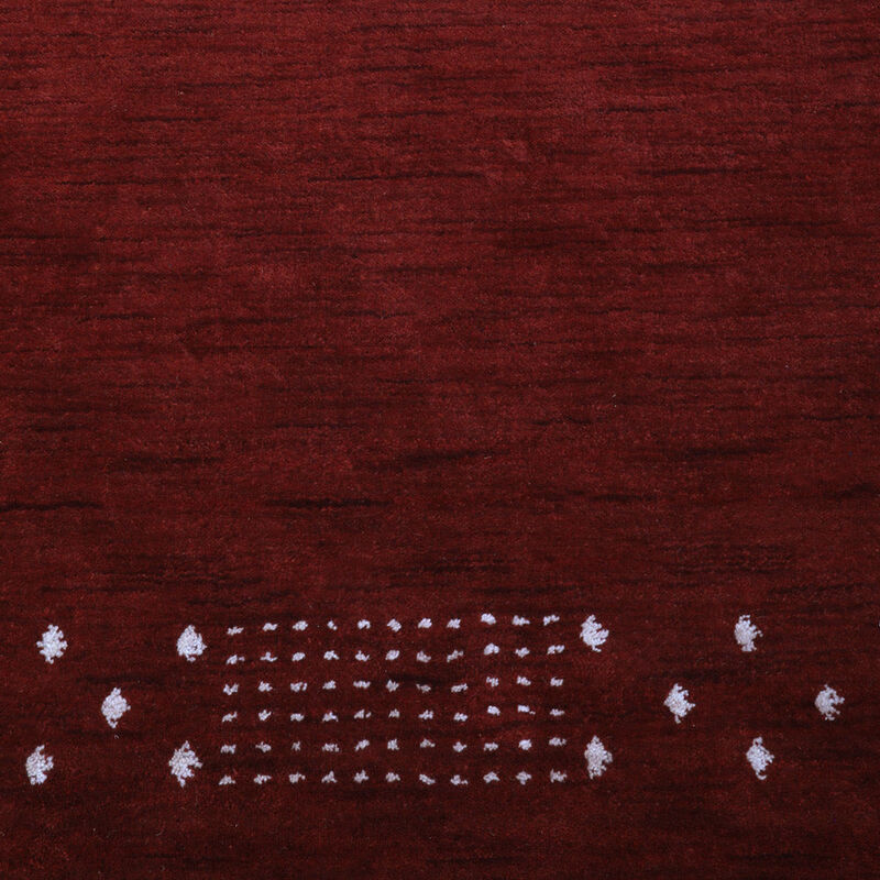RUGSOTIC CARPETS HAND KNOTTED LOOM WOOL ECO-FRIENDLY AREA RUGS  - 5'x8', Rectangle, Red Color, Contemporary Modern Design, High Pile Thick Handmade Anti Skid Rugs for Living Room (L00530)