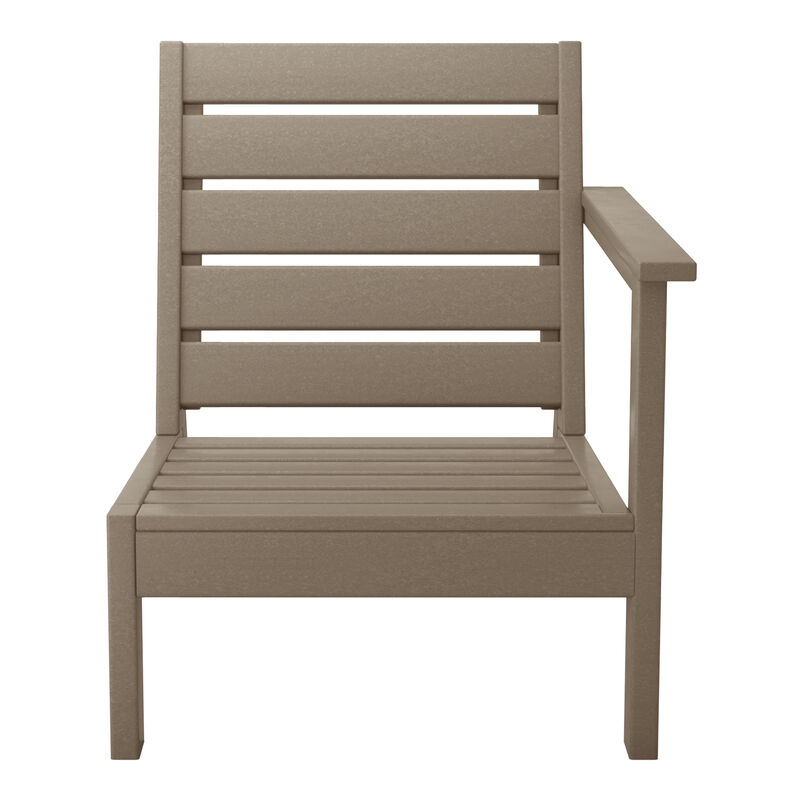WestinTrends Outdoor Modern HDPE Patio Club Chair with Deep Seat Cushions