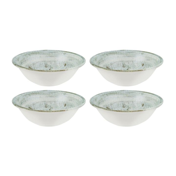 Odette dia.6.25" h:2" 13 oz. Round Decorated Porcelain Bowl (Set of 4)