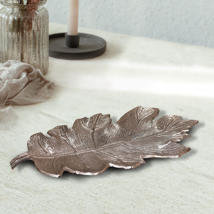 Handmade Decorative Gold Color Coated 8.26 x 4.13 x 0.9 Inches Aluminium Tray 053AB BBH Home's