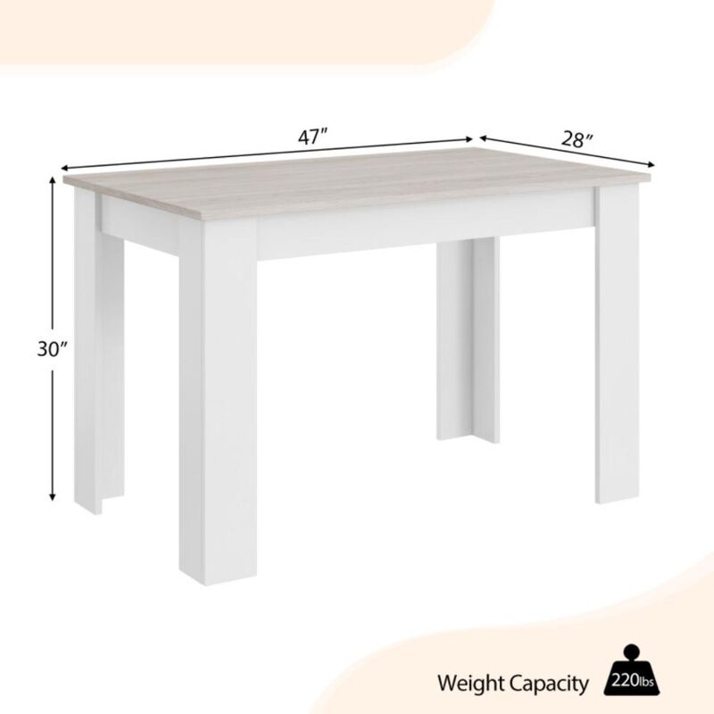 Hivvago 47 Inches Dining Table for Kitchen and Dining Room