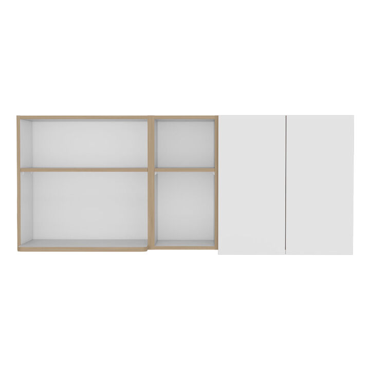Nucla Wall Cabinet, Kitchen, White/Light Oak
